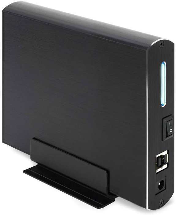 TooQ Caja Externa para Disco Duro TQE-3531B - USB 3.0 para HDD 3.5", Hasta 8TB, SATA III, Compatible con Windows y Mac